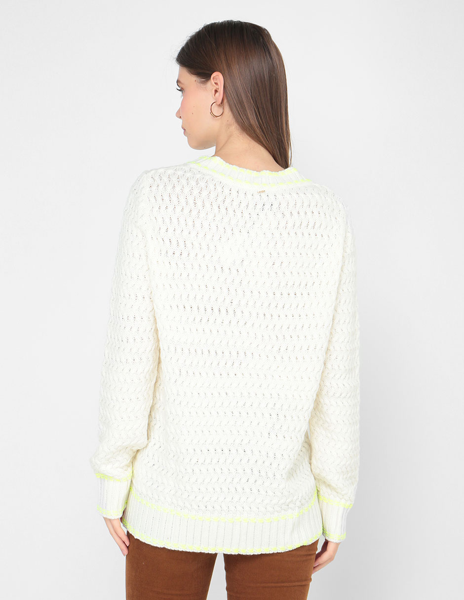 Suéter cuello v para mujer 2