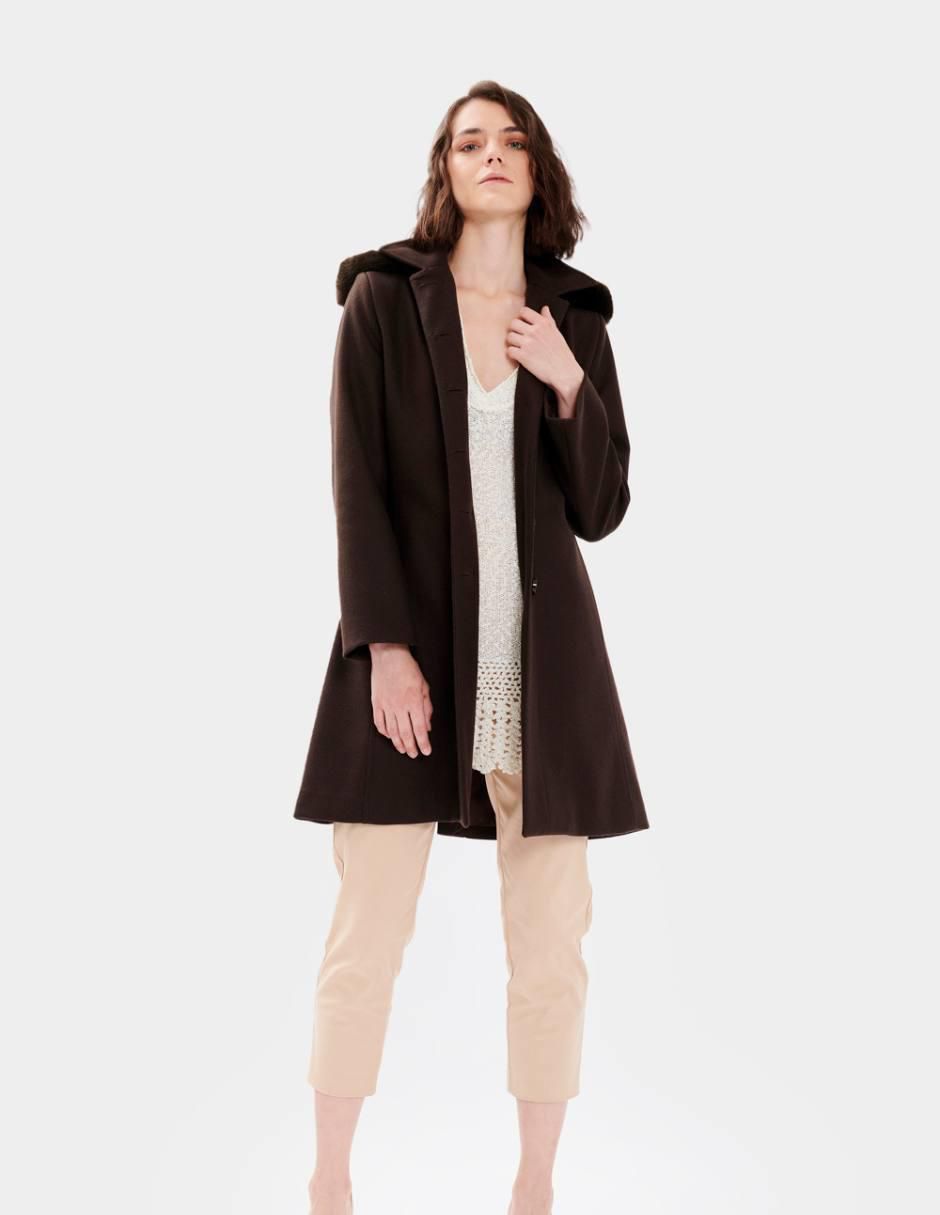 Abrigo de lana regular para mujer 2