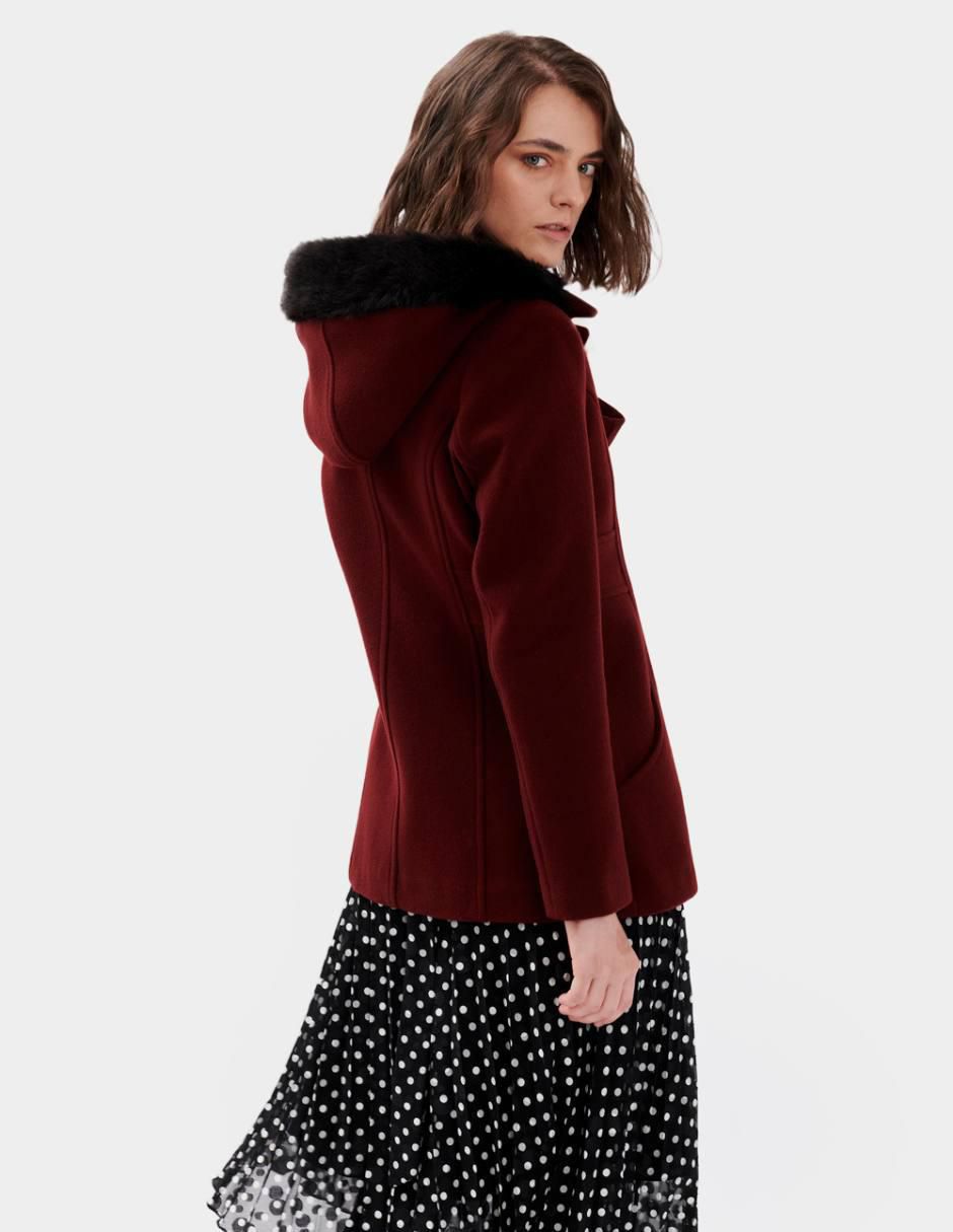 Abrigo de lana abierto para mujer 4
