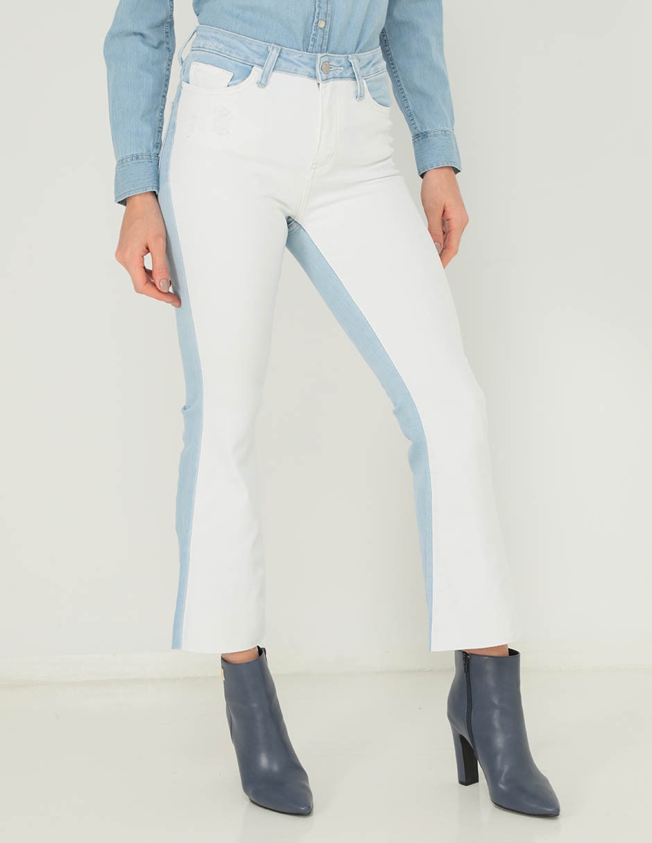 Jeans skinny Hollister deslavado corte cintura para mujer