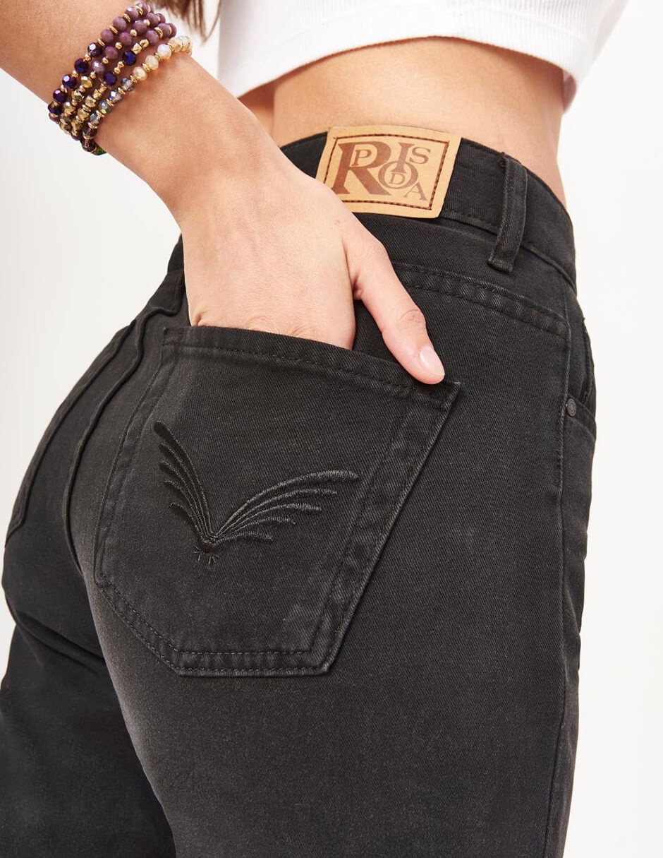 Jeans mom corte cintura alta para mujer 2