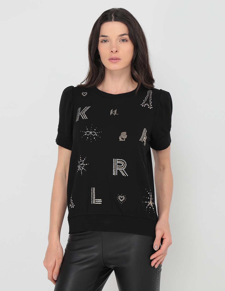 Blusa Karl Lagerfeld Paris manga corta para mujer