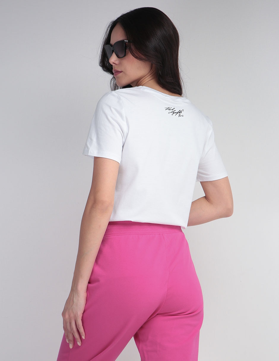 Playera manga corta cuello redondo para mujer 2