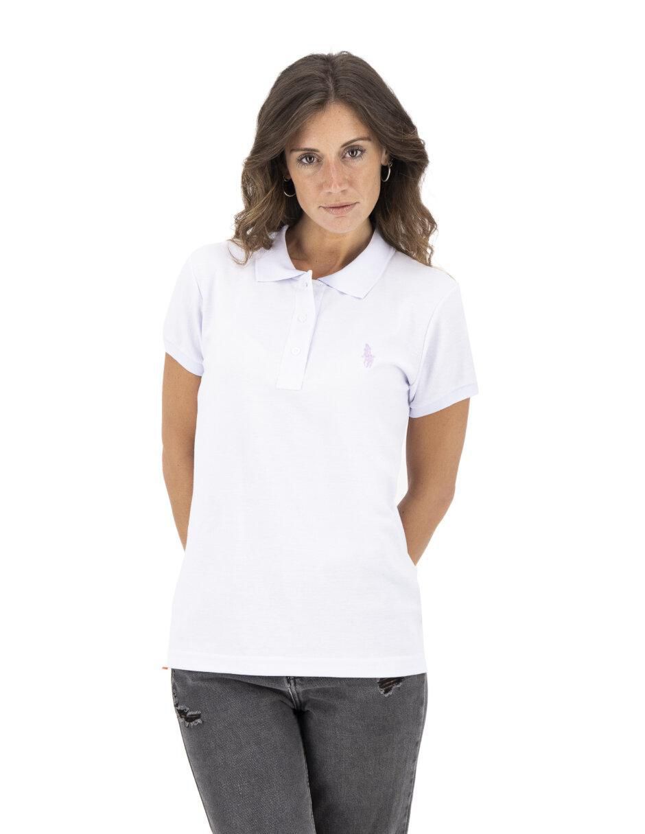 Playera manga corta cuello polo para mujer
