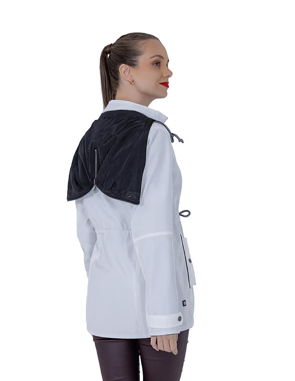 "gabardina" repelente al agua con capucha shyla "para mujer"