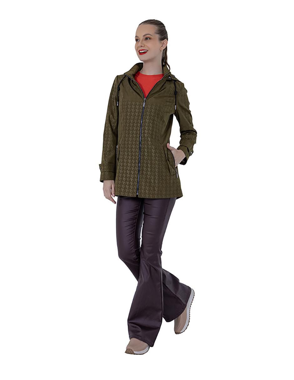 Gabardina impermeable con capucha para mujer 4