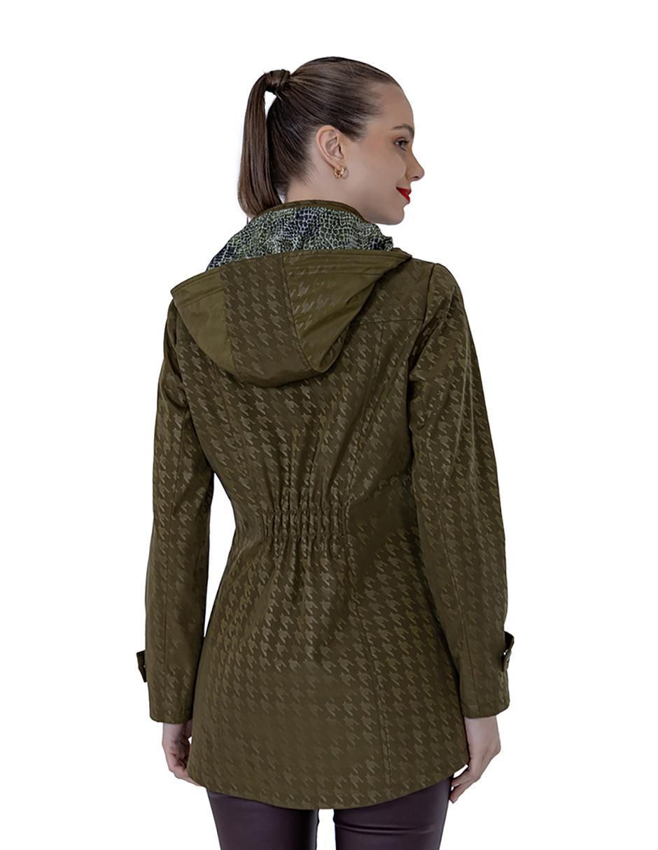 Gabardina impermeable con capucha para mujer 5