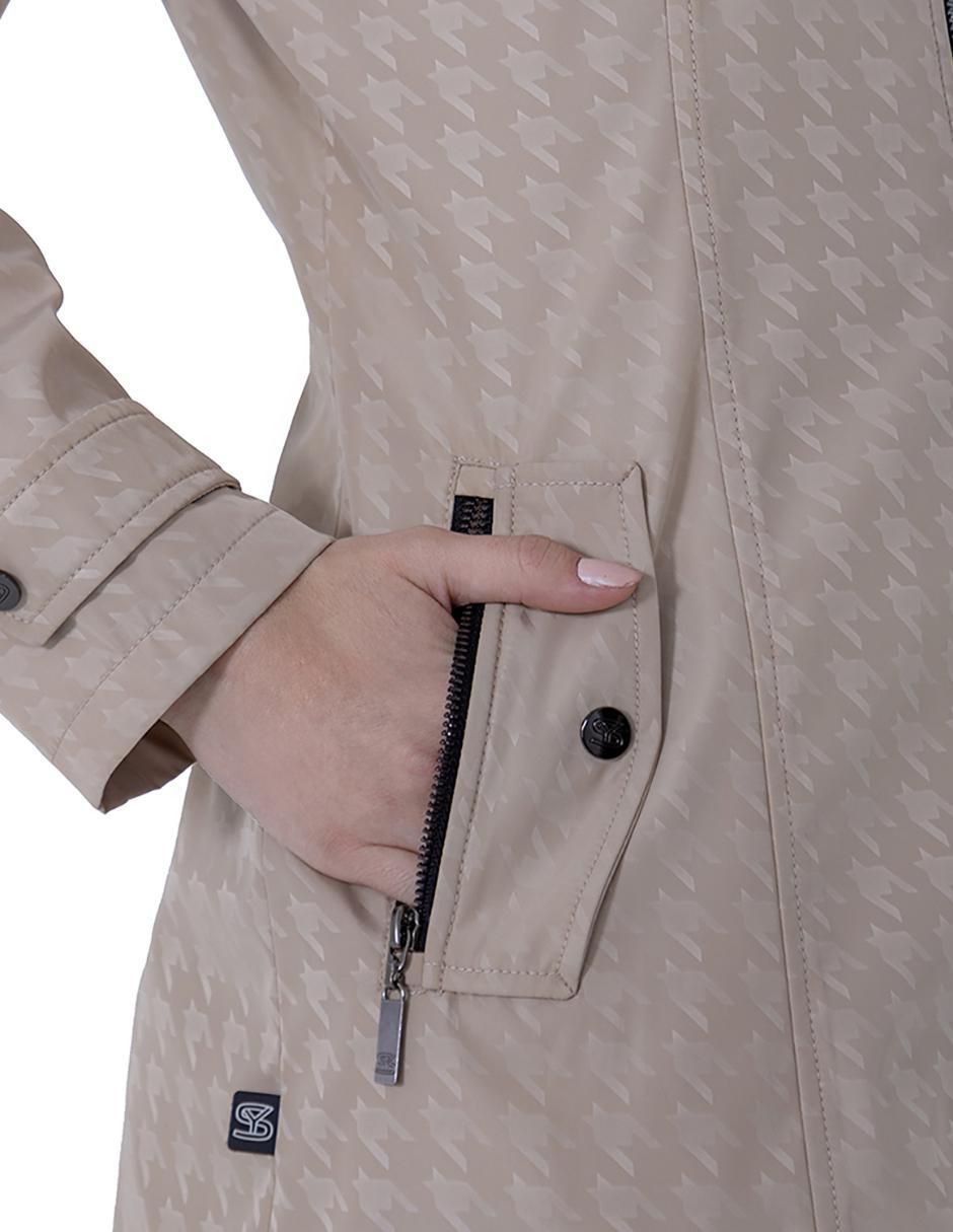 Gabardina impermeable con capucha para mujer 2