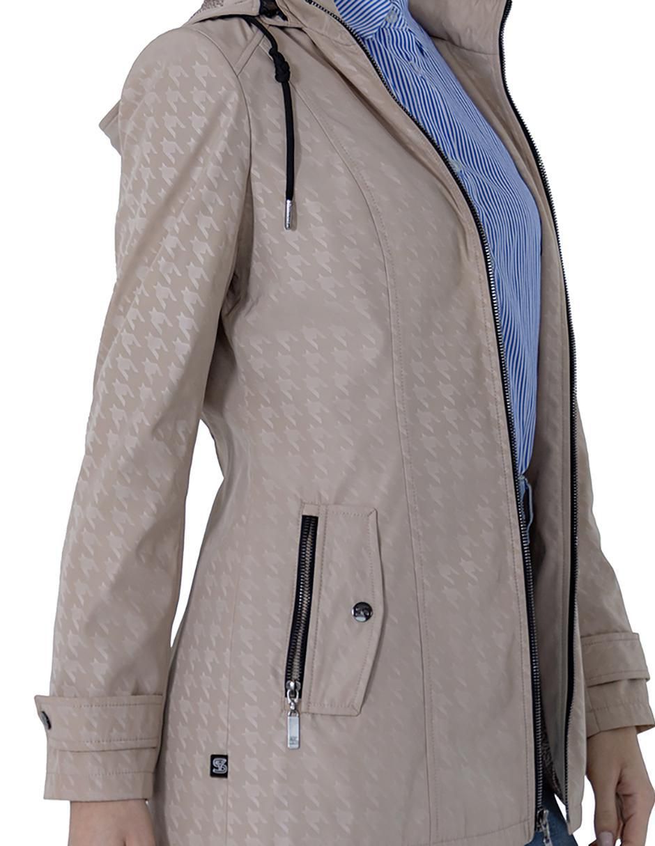 Gabardina impermeable con capucha para mujer 3