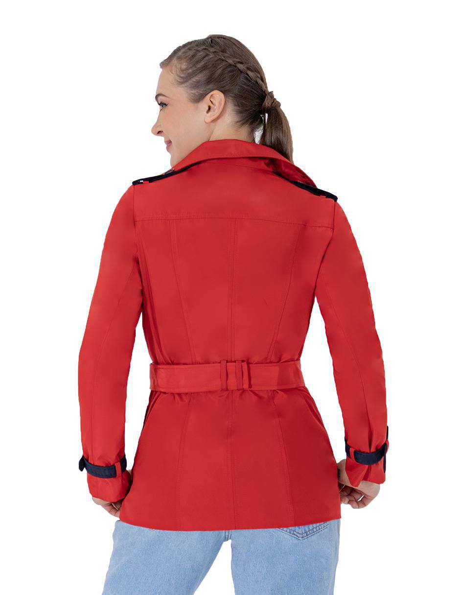 "gabardina" repelente al agua con bolsillos shyla "para mujer"