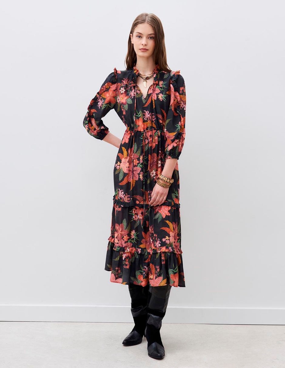 Vestido Maxi Vestidos Casual Liverpool Vestido Largo Casual Trucco