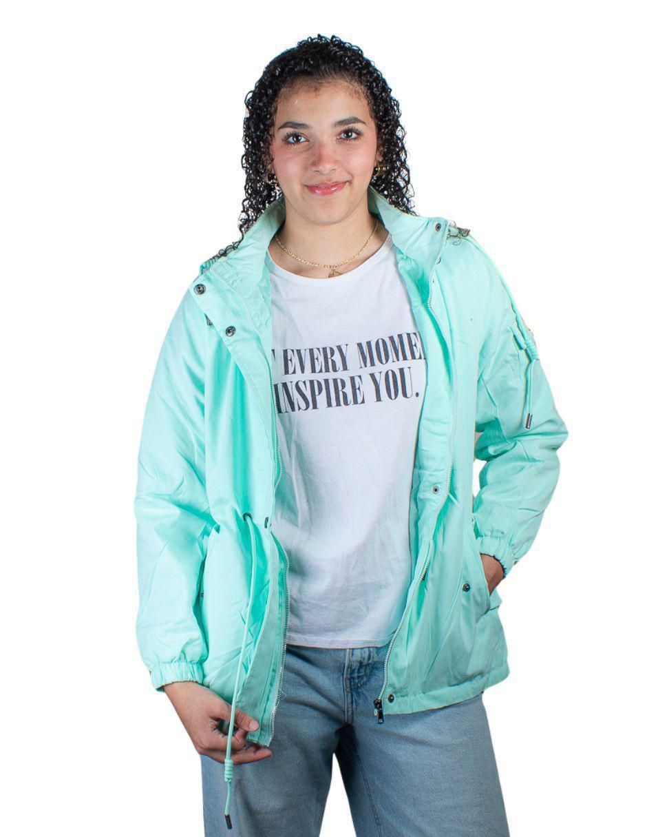 "chamarra" casual coca bella no impermeable "de" poliéster "para mujer"