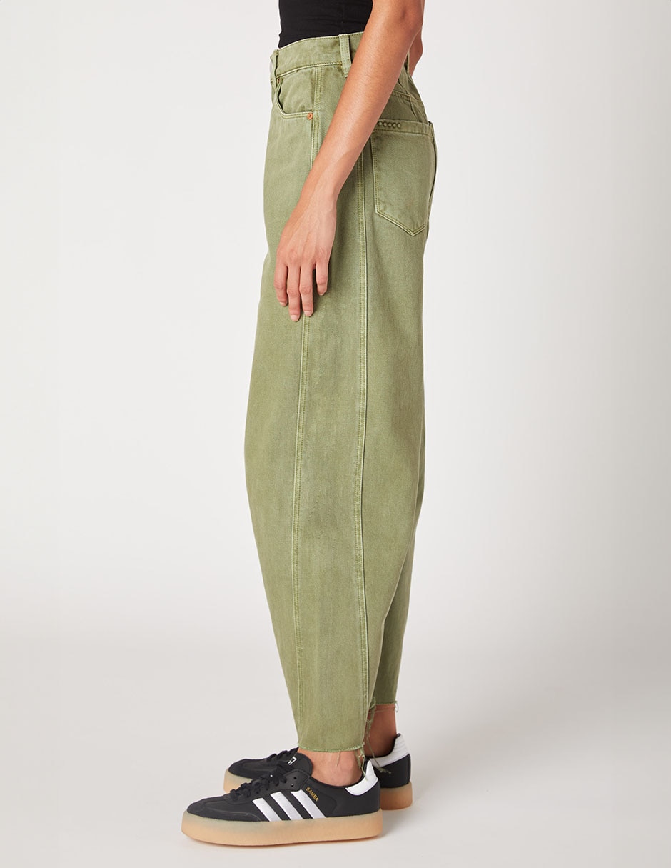 Jeans relaxed wide leg corte cintura para mujer 4