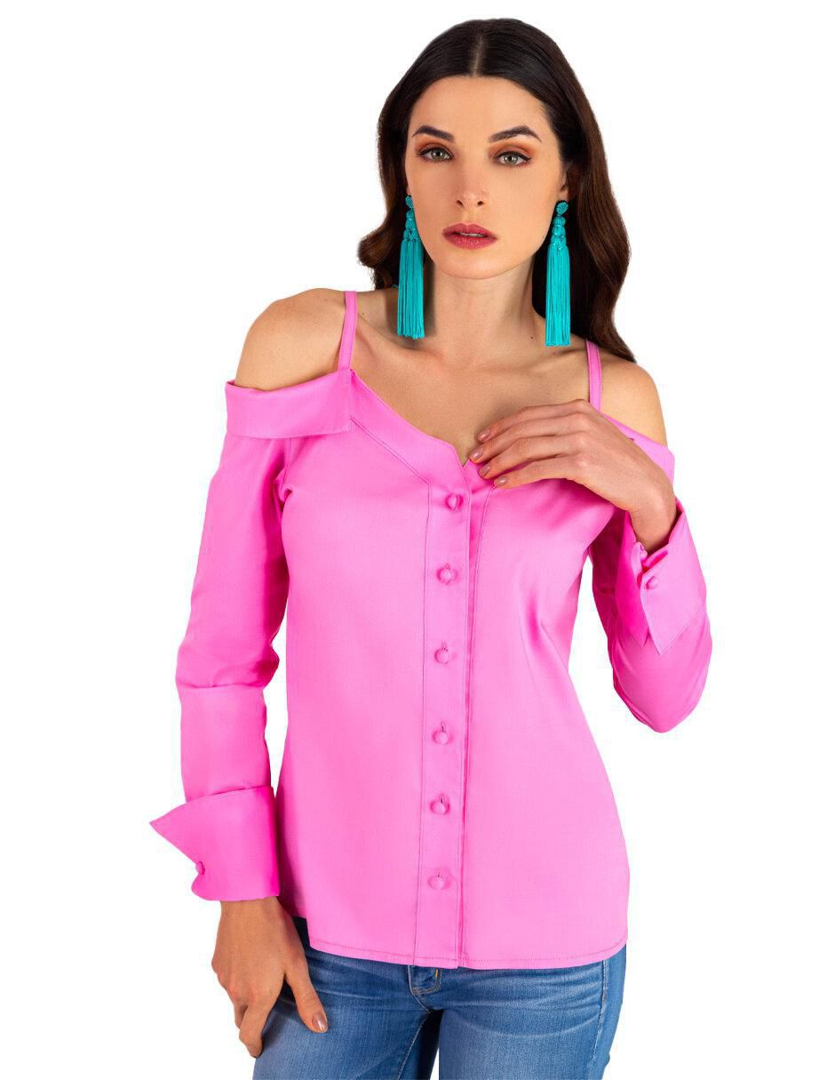 Blusa manga larga para mujer