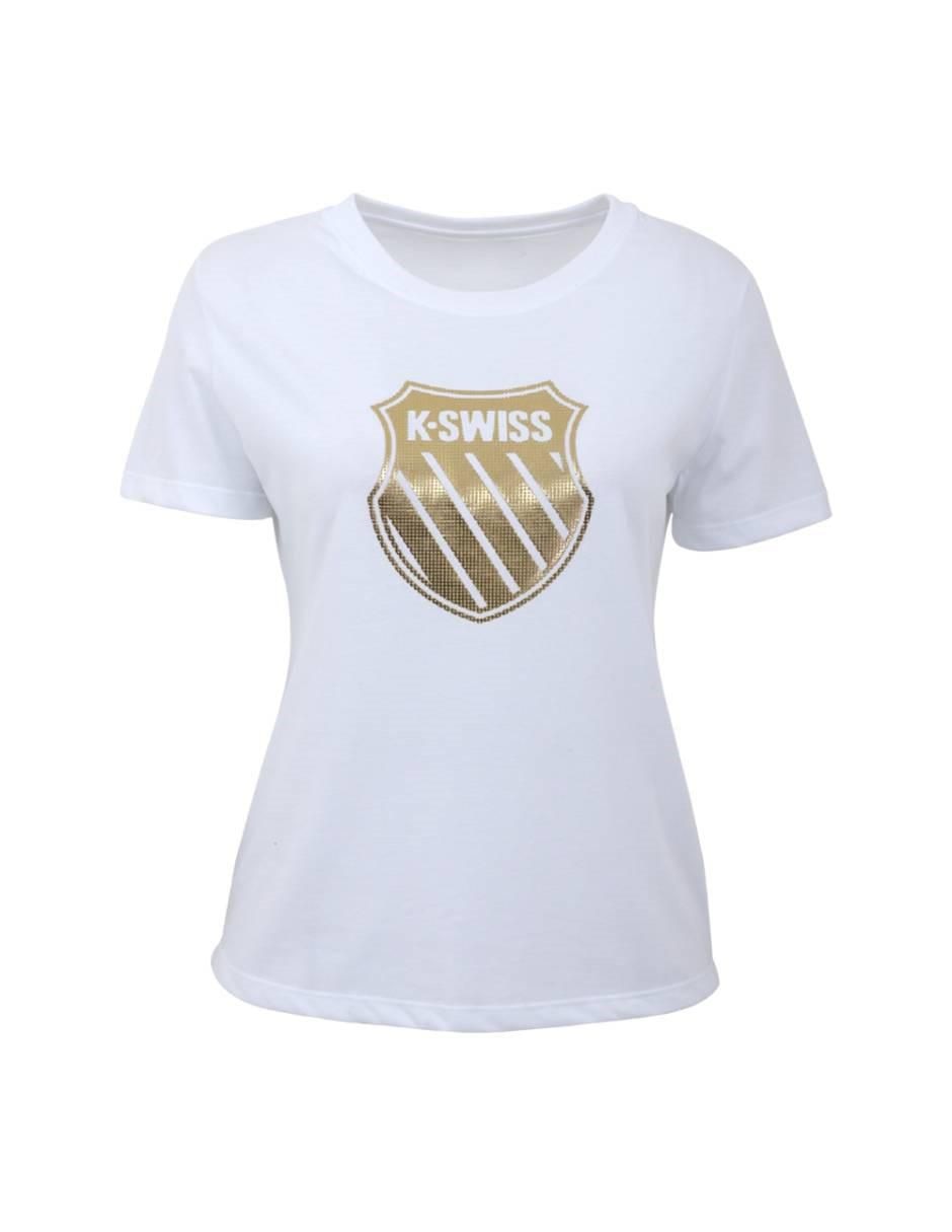 Playera manga corta cuello redondo para mujer