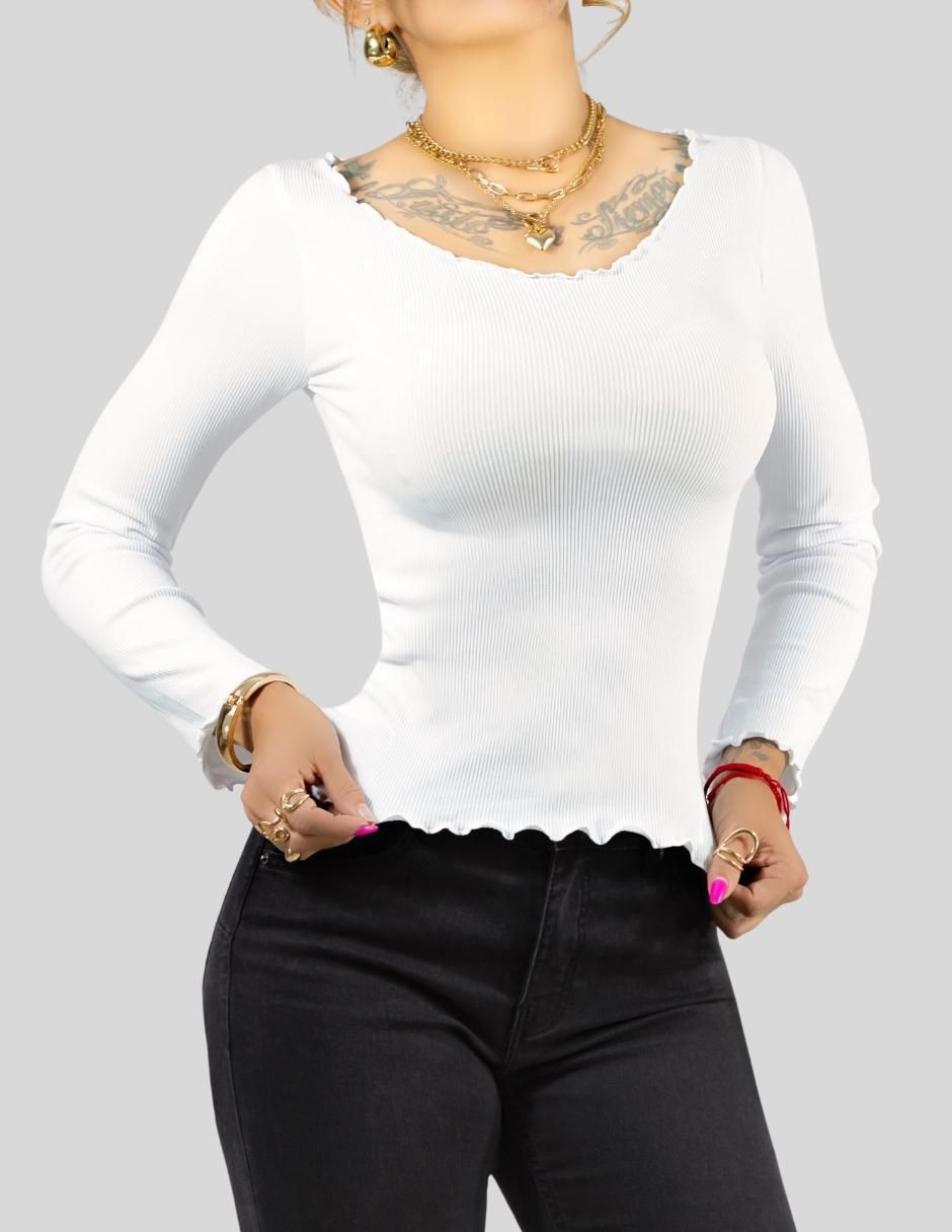 Blusa manga larga para mujer 6
