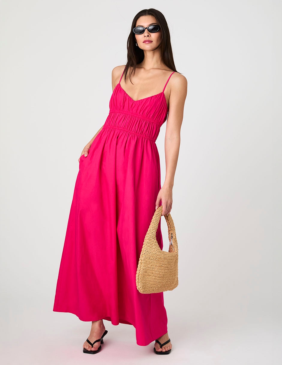 long maxi dress flowy Magee Floral Cabana Flowy Maxi Dress WHT-BLUE-MULTI / S by Sugarlips