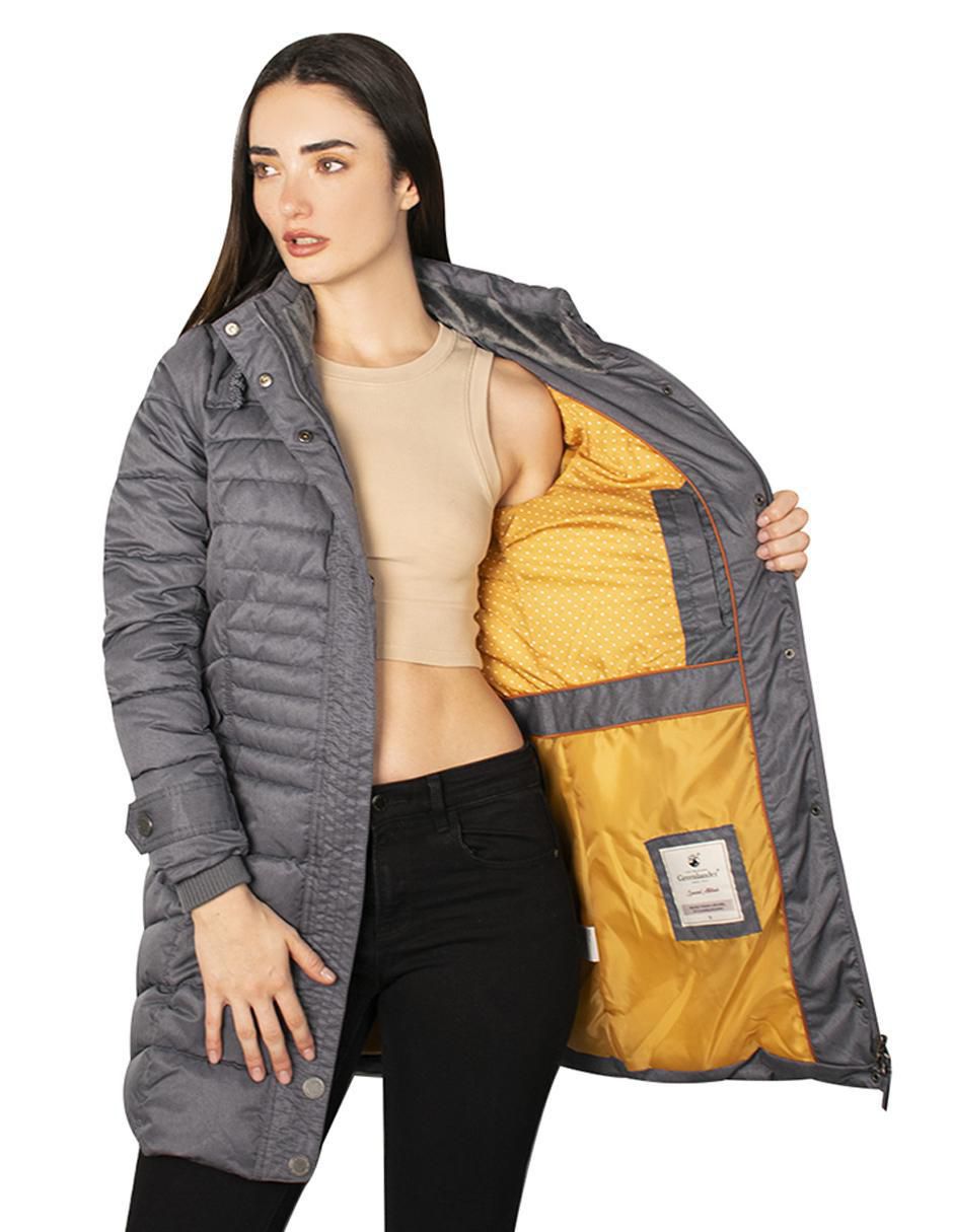 Chamarra acolchada greenlander impermeable para mujer