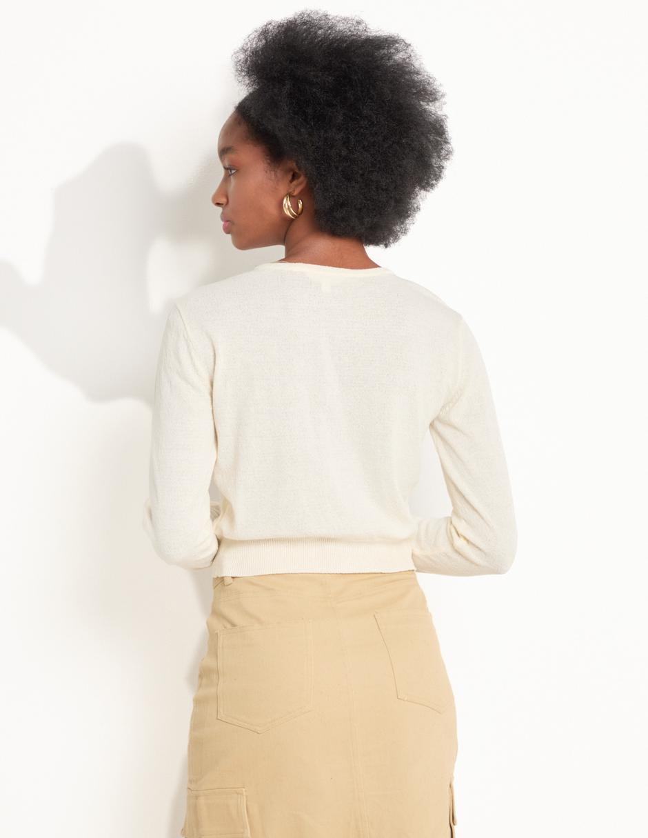 Suéter cuello redondo para mujer 2