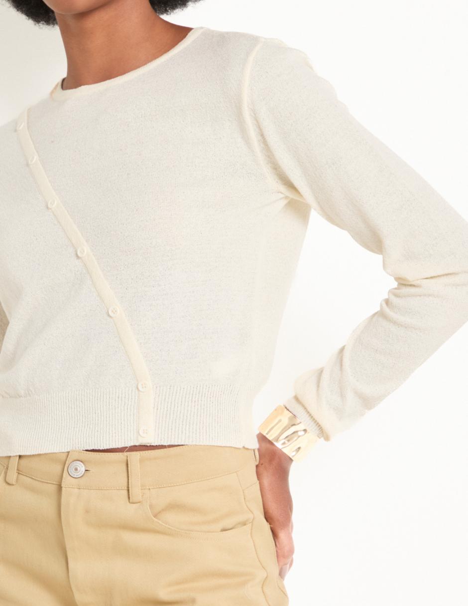 Suéter cuello redondo para mujer 4