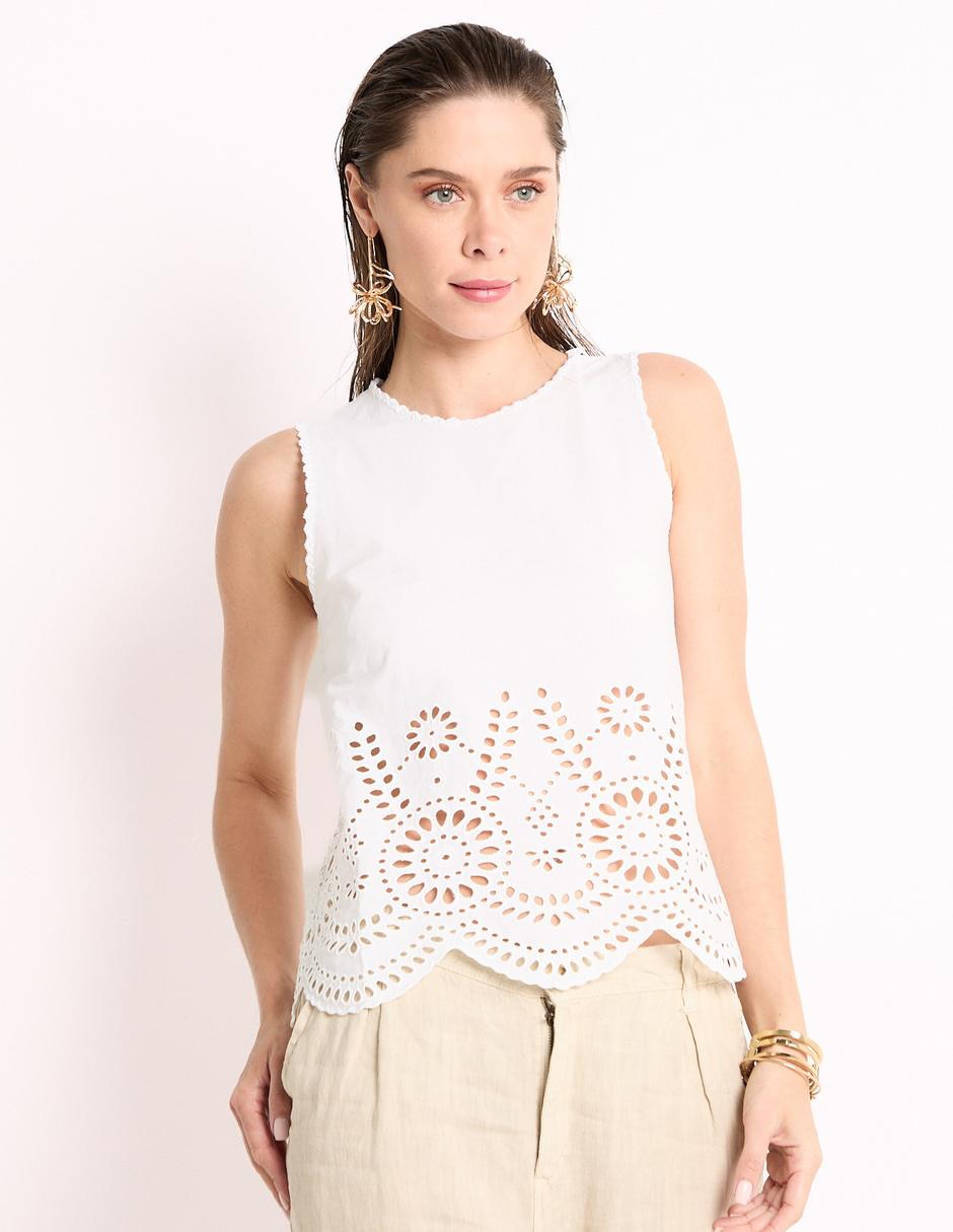 Blusa sin manga para mujer