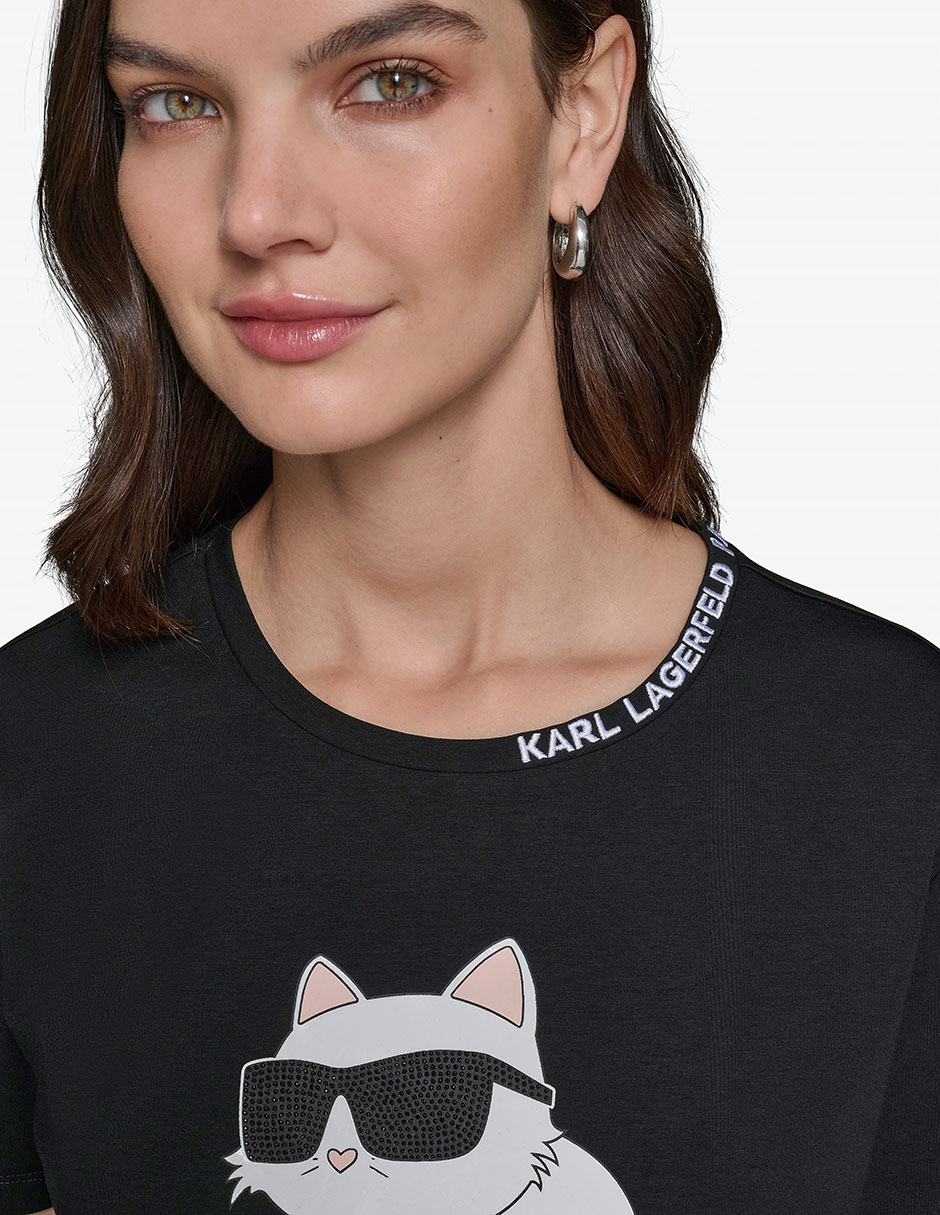 Playera manga corta cuello redondo para mujer 5