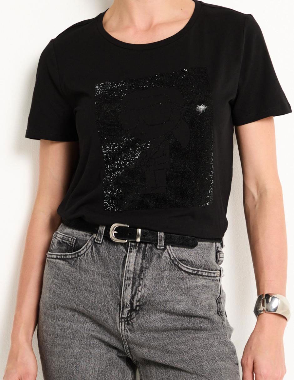 Playera manga corta cuello redondo para mujer 4