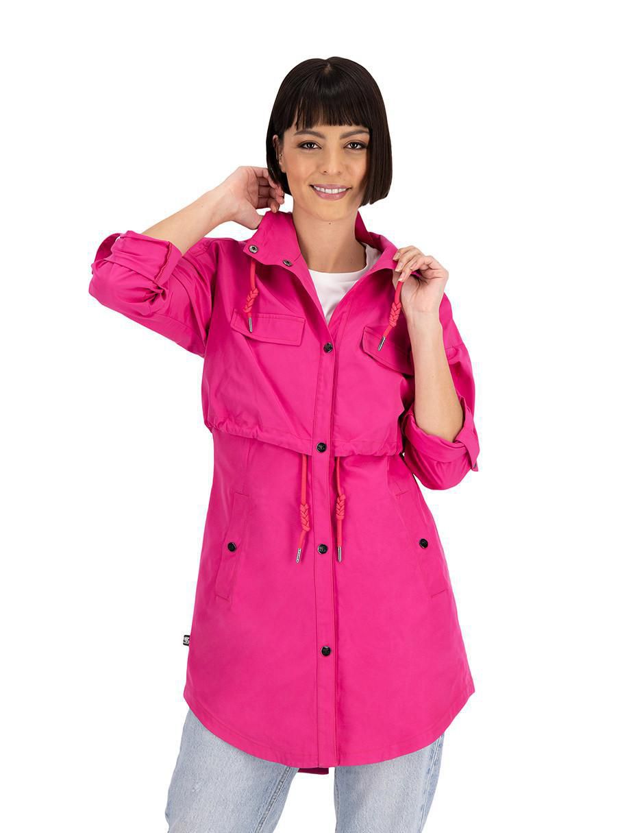 Gabardina con bolsillos para mujer