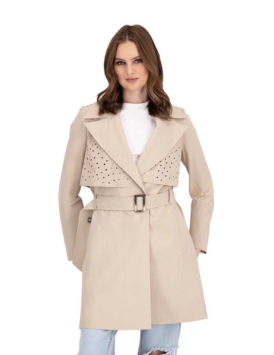 Gabardina con bolsillos para mujer