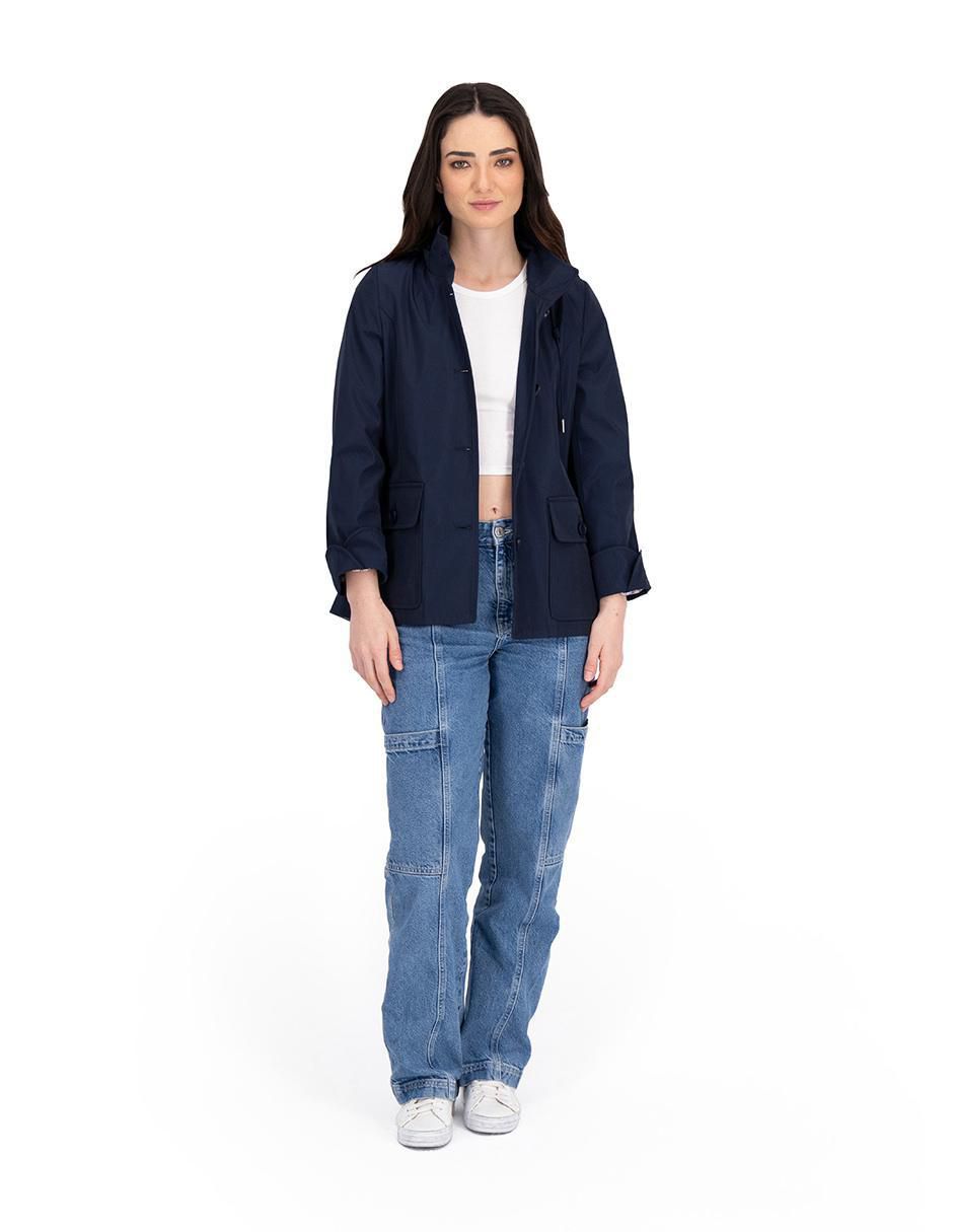 Gabardina con capucha para mujer 4