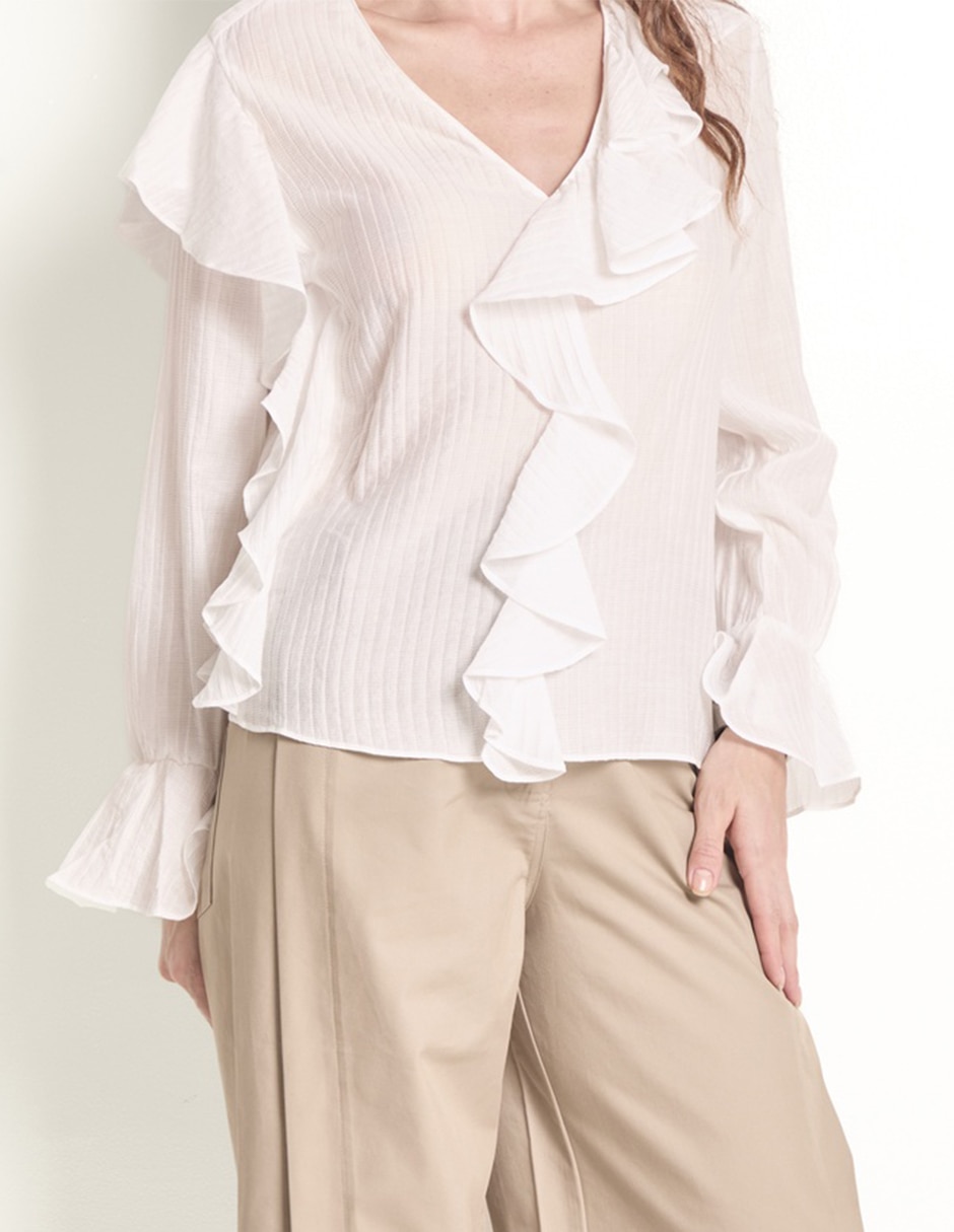Blusa manga larga para mujer 5