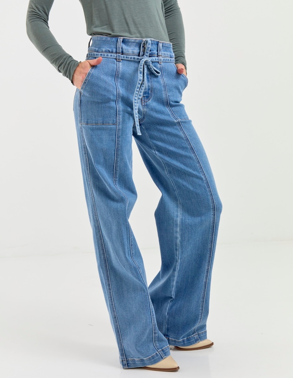 Jeans relaxed campana para mujer