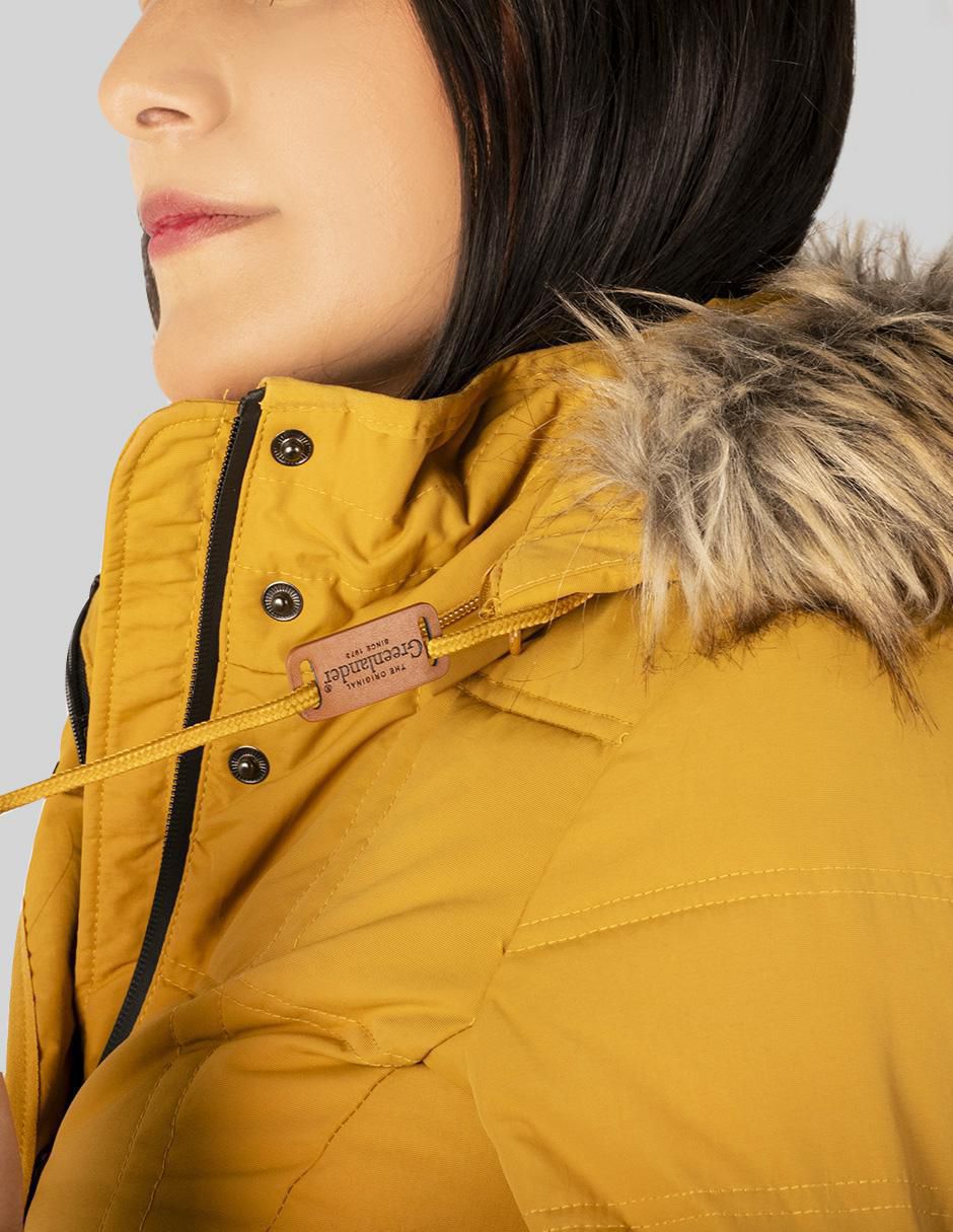 "chamarra" acolchada greenlander no impermeable "de" poliéster "para mujer"