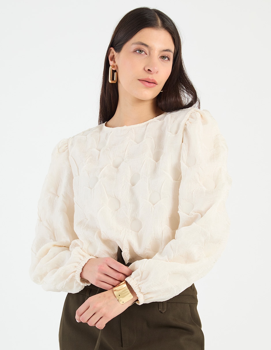 Blusa manga larga para mujer