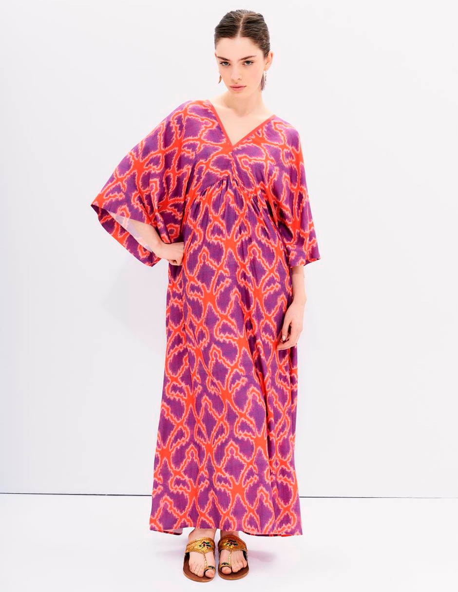 Vestido largo casual Ves Rose Blur para mujer 1