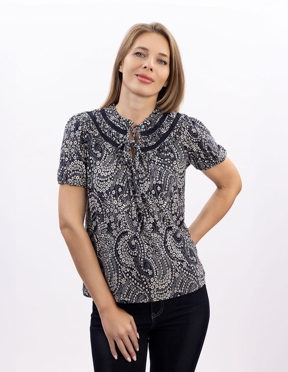 Blusa manga corta para mujer