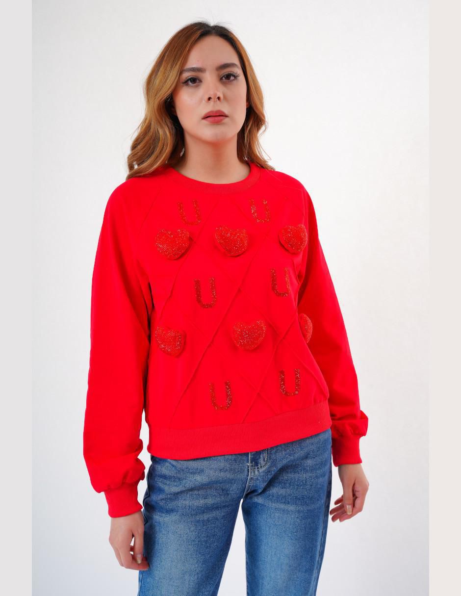 "sudadera" sin capucha look at me "para mujer"