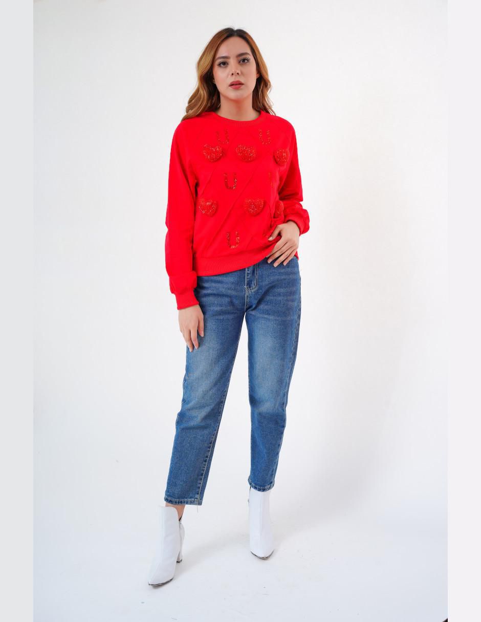 "sudadera" sin capucha look at me "para mujer"