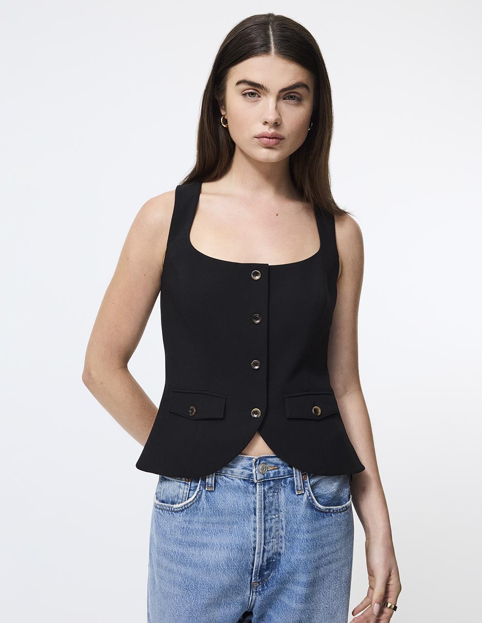 Top escote medio tirante ancho