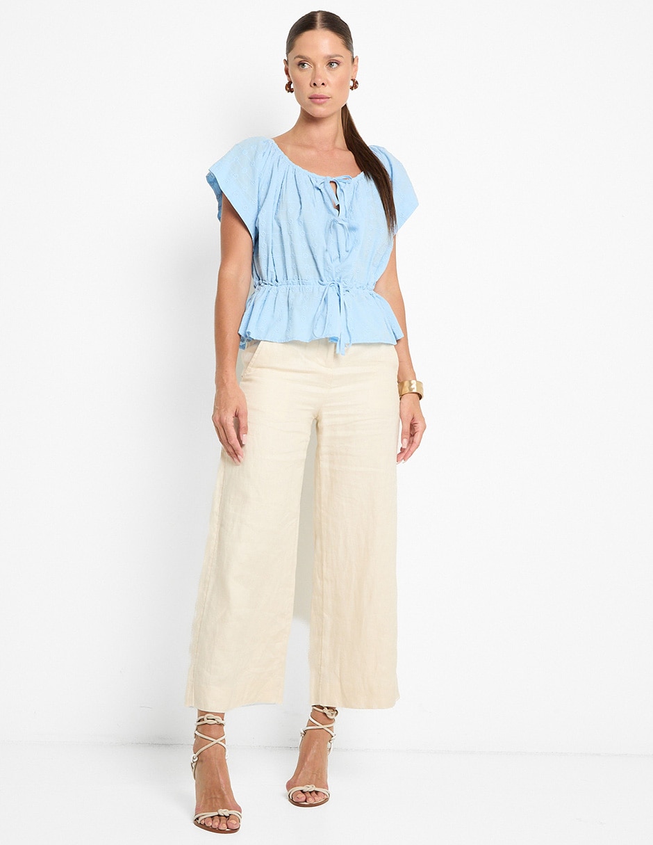 Blusa manga corta para mujer 3