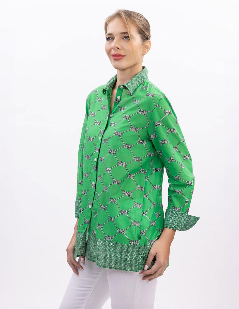 Camisa de algodón manga larga para mujer 2