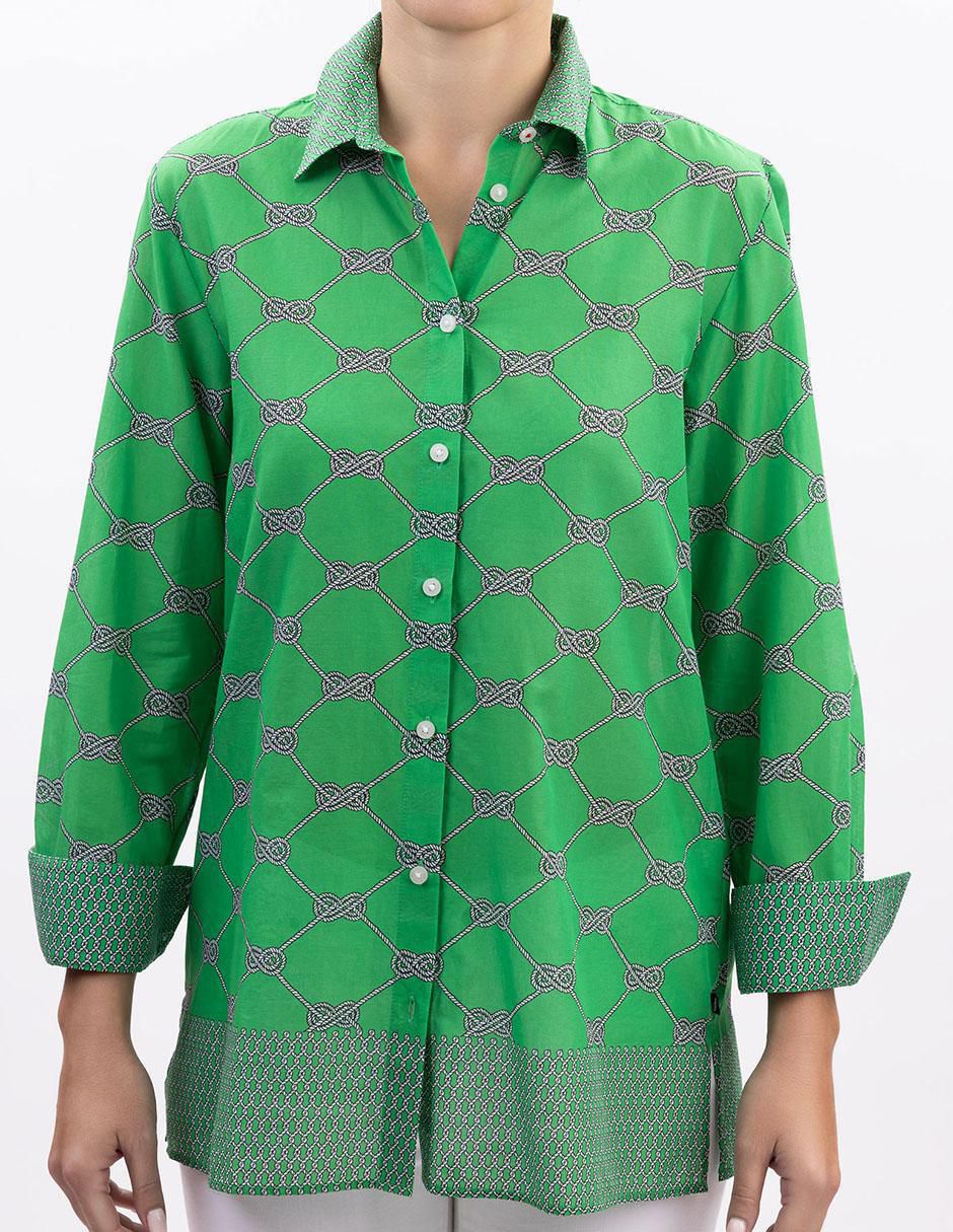 Camisa de algodón manga larga para mujer 4