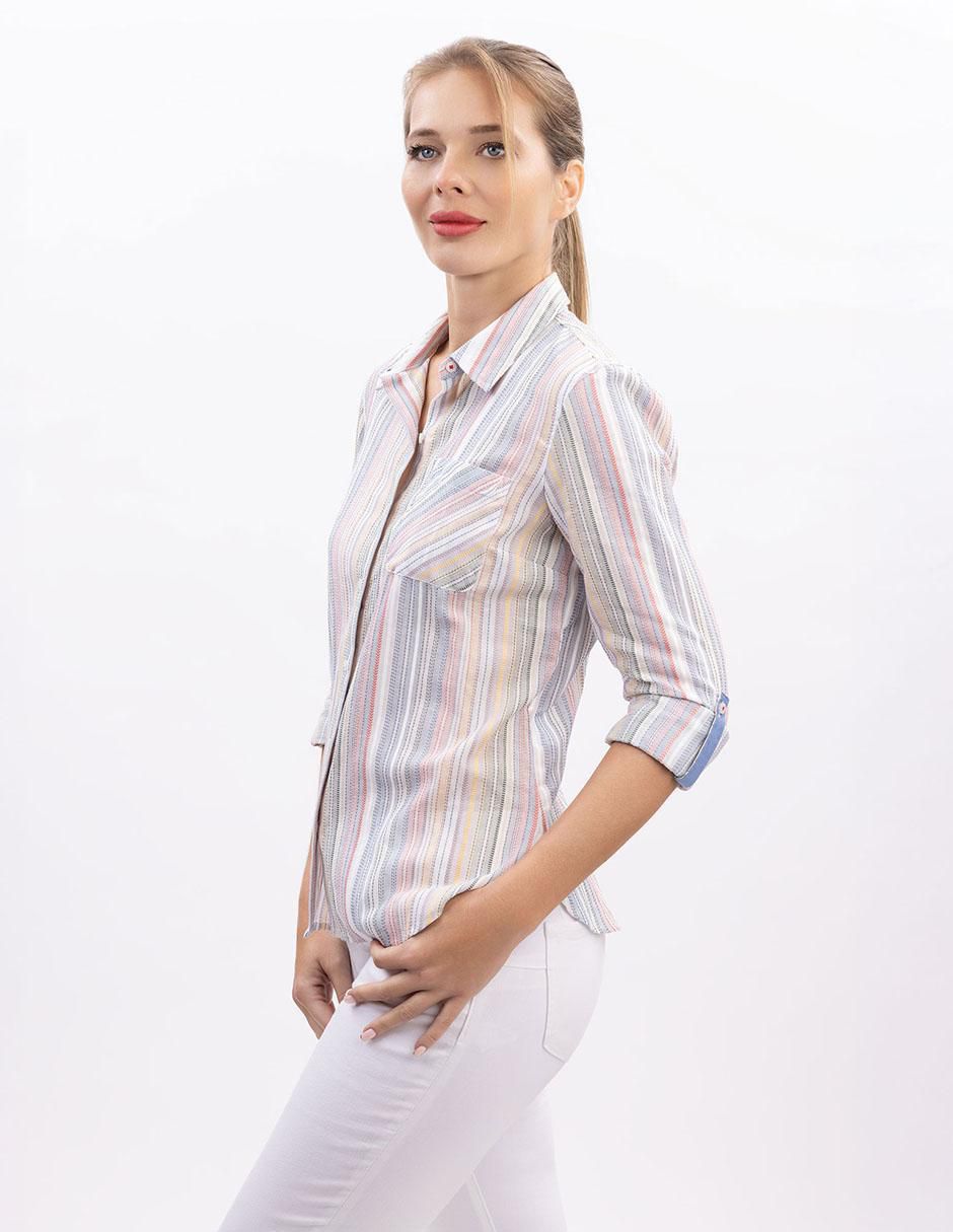 Camisa de algodón manga larga para mujer 2