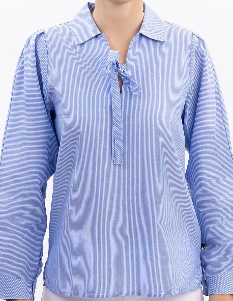 Camisa de algodón manga larga para mujer 4