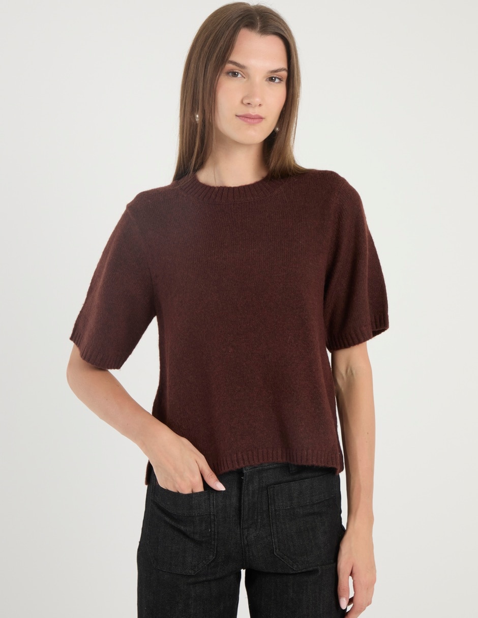 Suéter cuello redondo para mujer