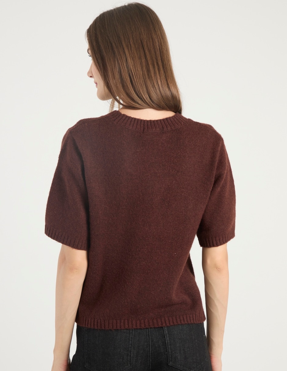 Suéter cuello redondo para mujer 2