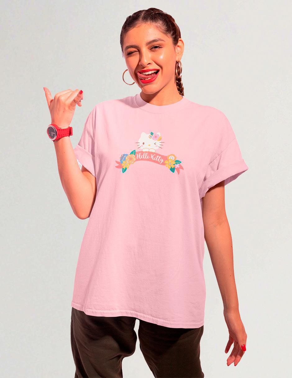 Playera manga corta cuello redondo para mujer
