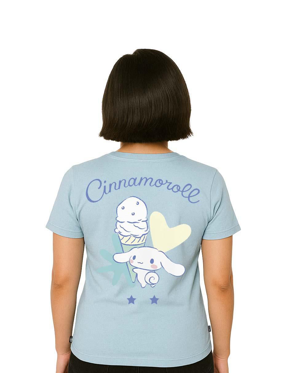 Playera manga corta cuello redondo para mujer 3