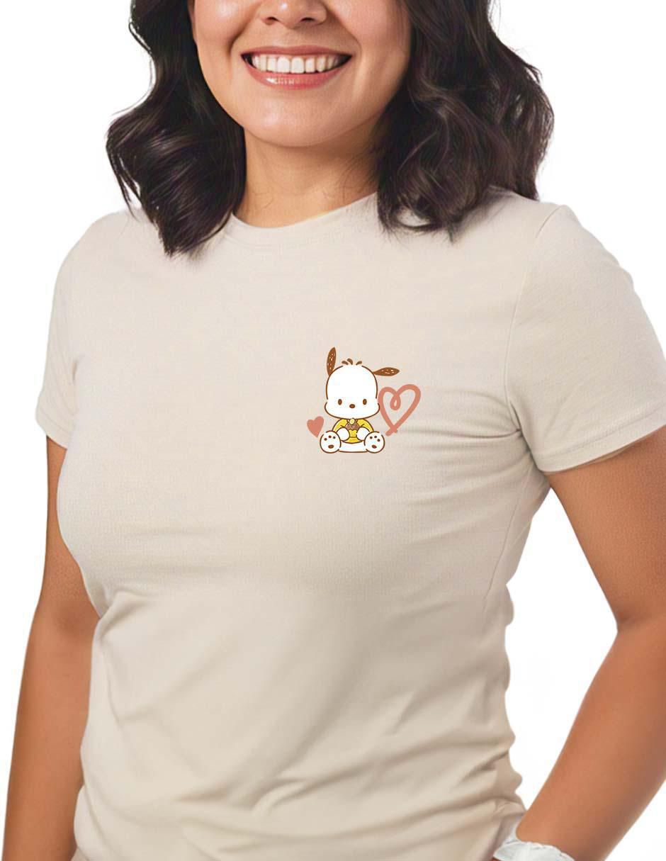 Playera manga corta cuello redondo para mujer 2