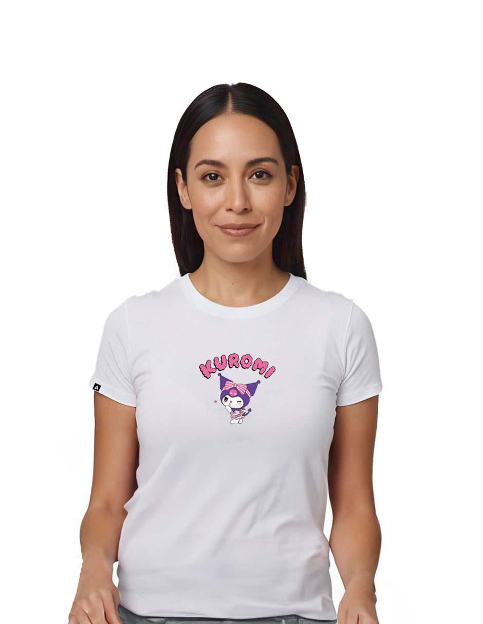 Playera manga corta cuello redondo para mujer Playera manga corta cuello redondo para mujer